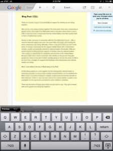 Basecamp for iPad Text Edits